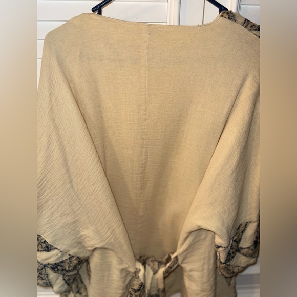 Free People Thimbleweed Wrap Kimono Jacket Boho Belted Medium - Picture 8 of 8